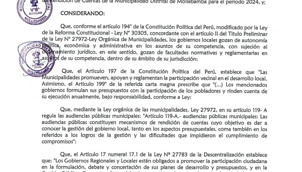 PRIMERA AUDIENCIA PUBLICA DE RENDICION DE CUENTAS - 2024